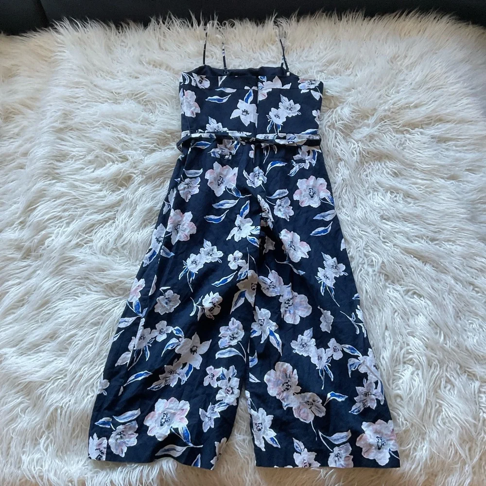 Banana‎ Republic Floral Linen Blend Jumpsuit